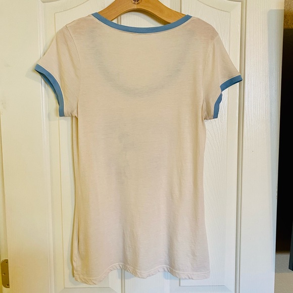 EUC Spell & the Gypsy Collective White Cool Blue Baby Tee - Picture 14 of 16